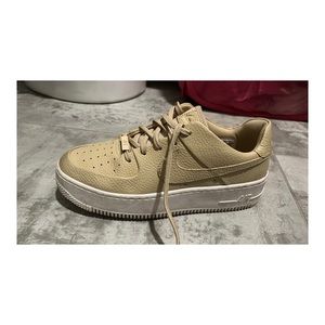 Womens Nike Air Force ones nude